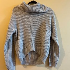 Grey Cowl Neck Sweater